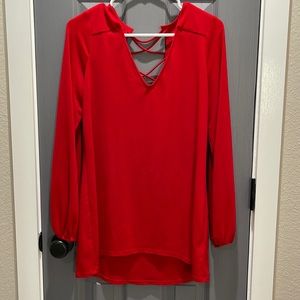 Boutique red blouse